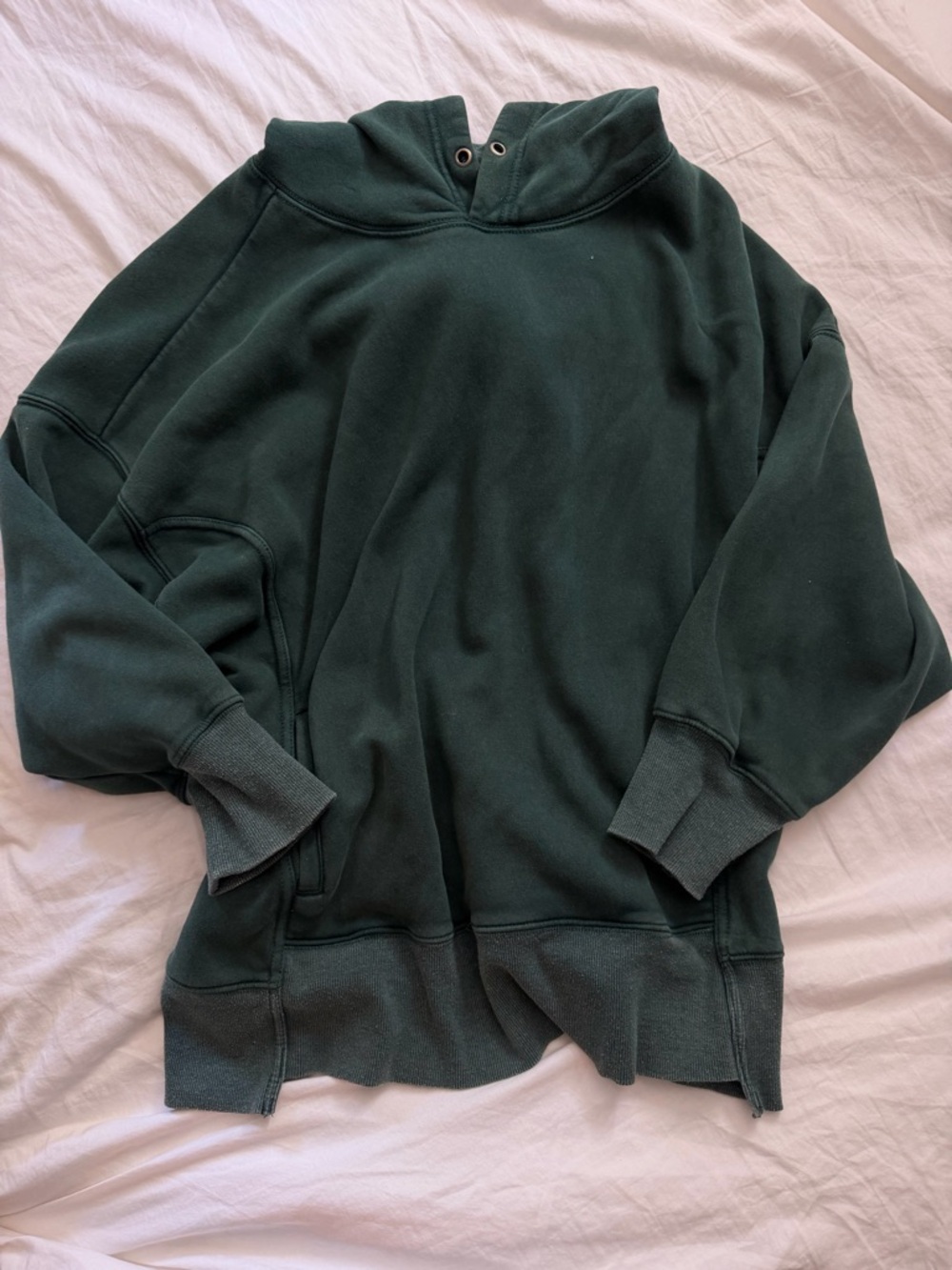 Free people sprint to the finish line emerald green hoodie sz medium oversized